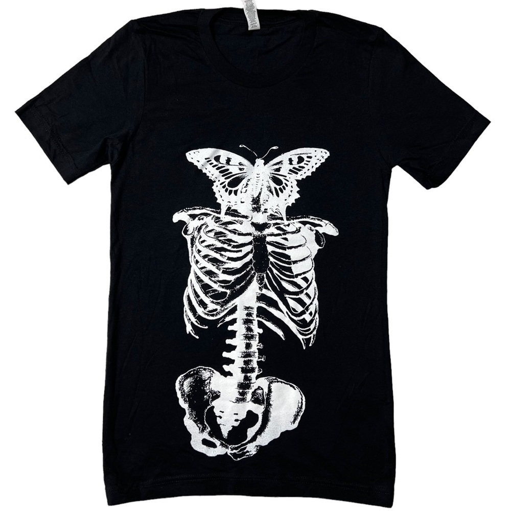 NWOT Playboi Carti Butterfly Skeleton Tour 2017 Graphic T-Shirt Black Unisex XS